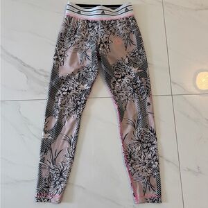 Adidas by Stella McCartney Floral Leggings in Black and Pink